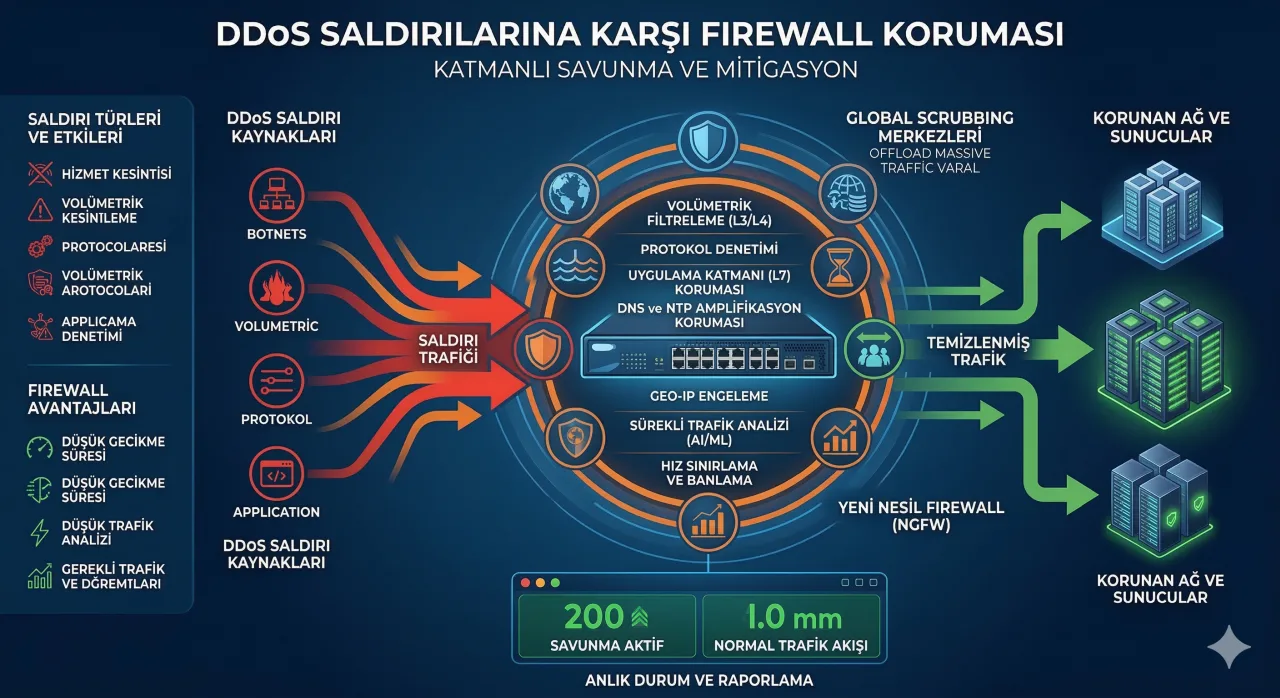 DDoS Saldırılarına Karşı Firewall Koruması