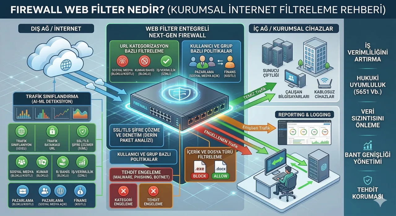 Firewall Web Filter Nedir? Kurumsal İnternet Filtreleme Rehberi