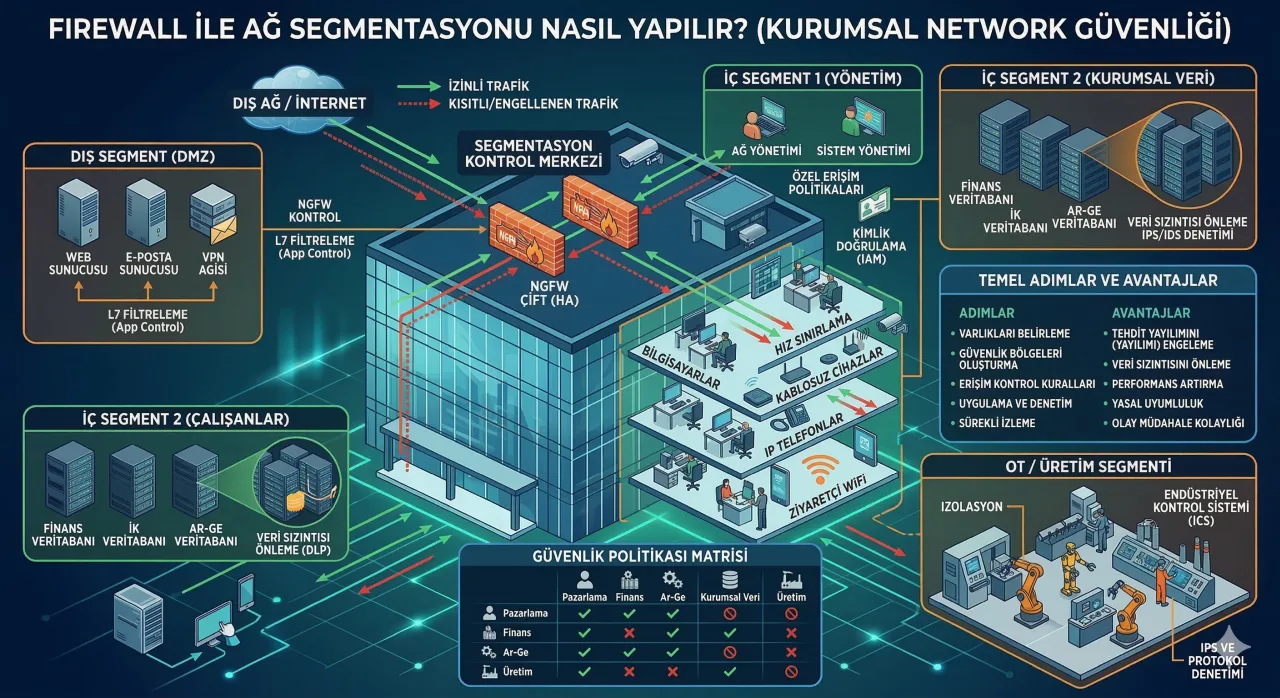 Firewall Ağ Segmentasyonu Nasıl Yapılır? Kurumsal Network Güvenliği