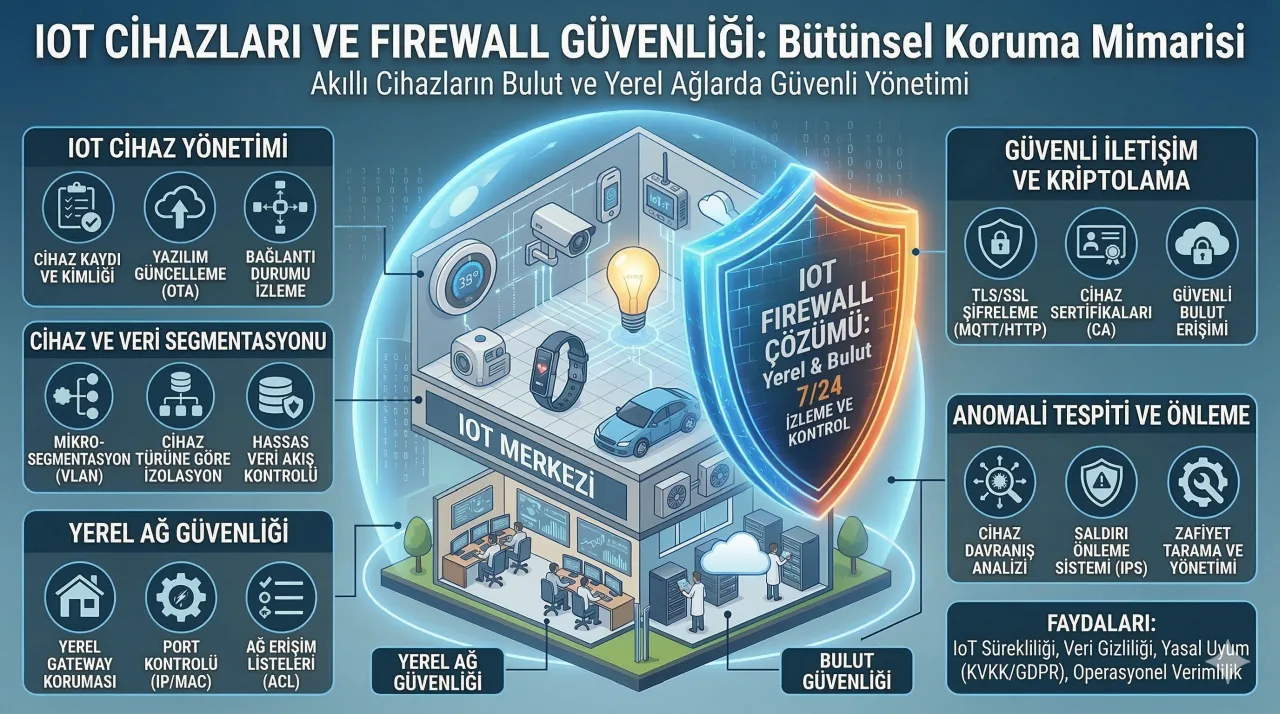 IoT Cihazları ve Firewall Güvenliği,görsel oluştur