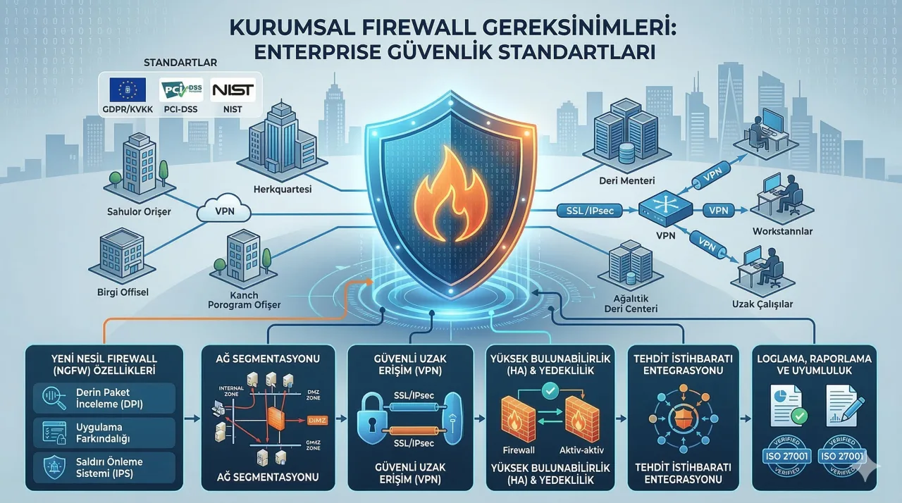 Kurumsal Firewall Gereksinimleri Enterprise Güvenlik Standartları