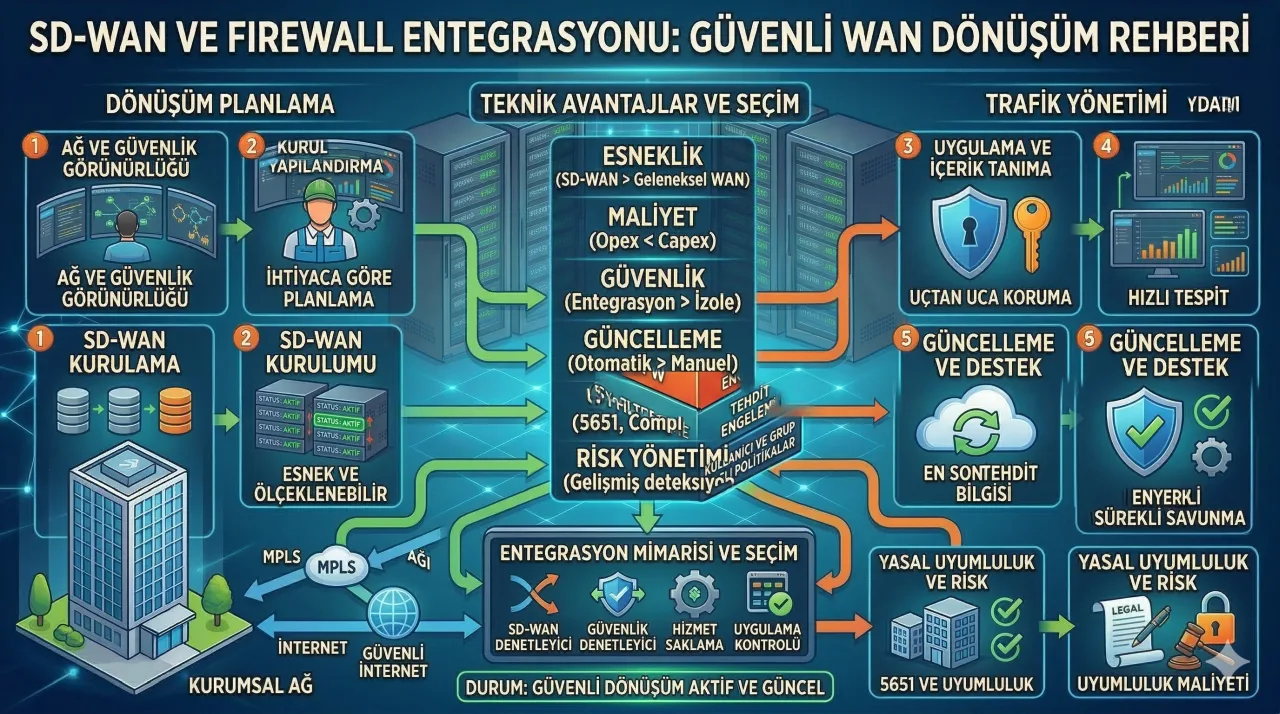 SD-WAN ve Firewall Entegrasyonu: Kurumsal Ağ Mimarisi Rehberi