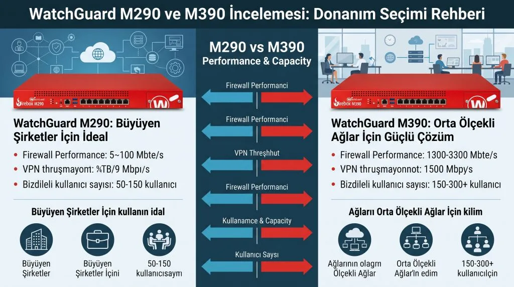WatchGuard M290 ve M390 İncelemesi: Büyüyen Şirketler ve Orta Ölçekli Ağlar İçin Donanım Seçimi