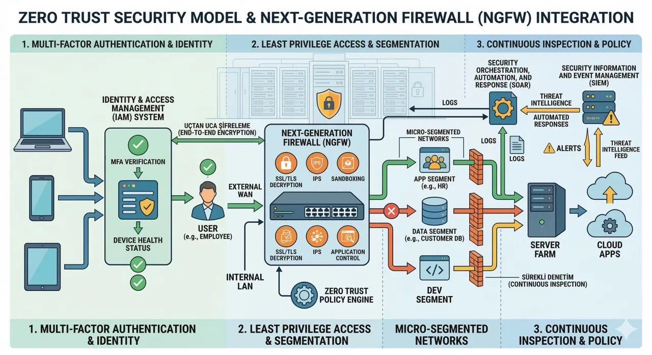 Zero Trust Güvenlik Modeli ve Firewall Entegrasyonu